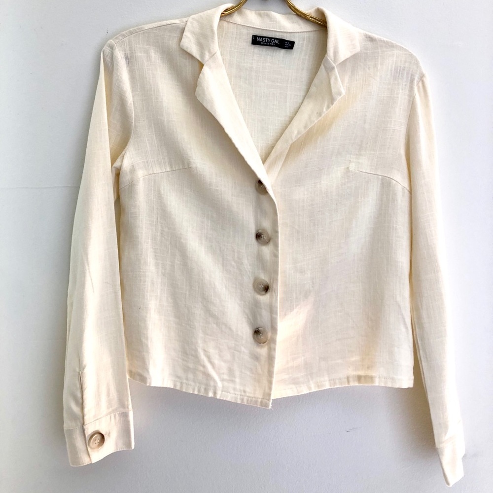 Nasty Gal Shirt Feelings Linen Shirt